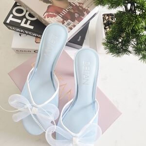 DEITAN Light Blue Sandals with Bow Accent